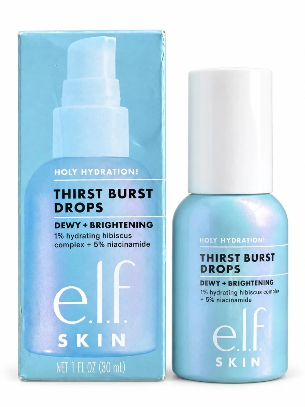 e.l.f. Cosmetics Holy Hydration! Thirst Burst Drops Dewy + Brightening 1oz NEW